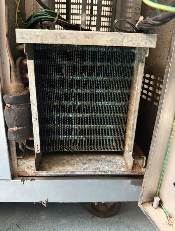 The same refrigeration condenser after a deep clean